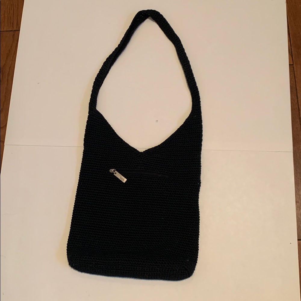 The Sak Black Knit Shoulder Bag